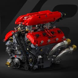 Technical V8 Electrice Driven Engine Building Blocks Simulation Supercar Engine MOC Bricks Science Education Toys Birthday Gift