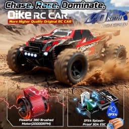 Oike Remote Control Car 4X4 Off Road Monster Truck All Terrain RTR 2.4G RC Car 40KPH High Speed 4WD Electric Vehicle Toy Gift