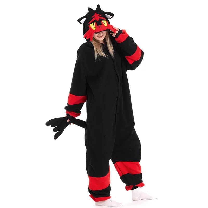 Pajamas Onesie Litten Kigurumi Cat Anime Pijama Jumpsuit Halloween Christmas Cosplay Costume Party Outfit