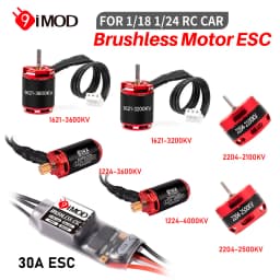 9IMOD Brushless ESC Motor Combo 30A ESC 1224/1621/2204 Motor For RC 1/18 1/24 SCX24 TRX4M