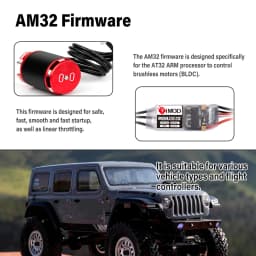 9IMOD Brushless ESC Motor Combo 30A ESC 1224/1621/2204 Motor For RC 1/18 1/24 SCX24 TRX4M
