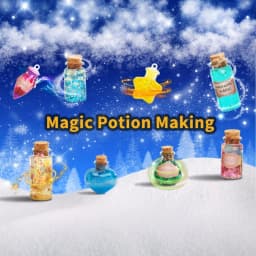 DIY Fairy Magical Potions Kit for Kids Potion Making Set Fairy Potion Bottles Craft Toy Science Set Magic Kits(24pcs))