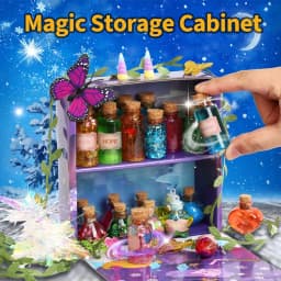 DIY Fairy Magical Potions Kit for Kids Potion Making Set Fairy Potion Bottles Craft Toy Science Set Magic Kits(24pcs))