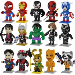 Hero Cartoon Micro Particle Building Blocks Children Assembly Toy Anime Action Figure Boy Girl Kid Gift Cute Toy Building Bricks