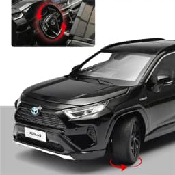 1:18 TOYOTA RAV4 SUV Alloy Car Model Diecasts Metal Off-road Vehicles Car Model High Simulation Collection Kids Gifts Decoration