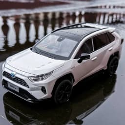 1:18 TOYOTA RAV4 SUV Alloy Car Model Diecasts Metal Off-road Vehicles Car Model High Simulation Collection Kids Gifts Decoration