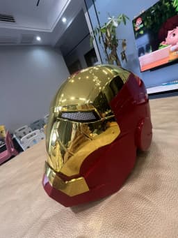 2026 New Iron Man Helmet 1:1 Electric Wearable Voice Control Anime Peripheral Model Collectible Prop Adult Role‑Play Birthday Gi