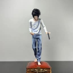 【C4 STUDIO】30cm/11.81 Inch Anime DEATH NOTE L Lawliet GK Figure Standing Statue Ornament Collectible Model Toy Gift