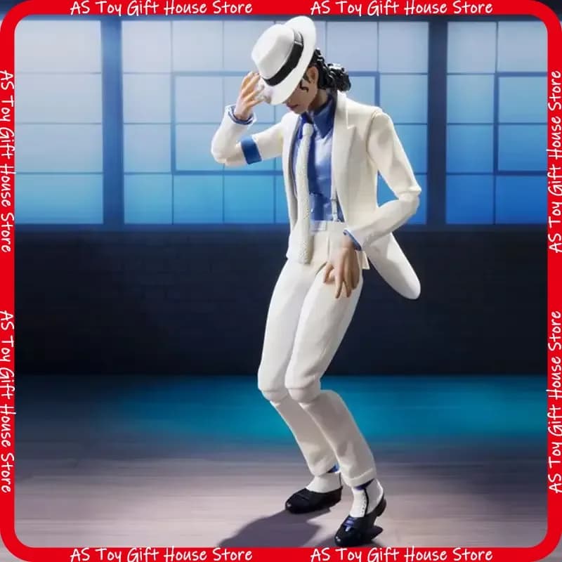 Shfiguarts Michael Jackson Action Character Movable Collectible Model Toy Moonwalk Pose Home Decoration Gift For Adult Collector