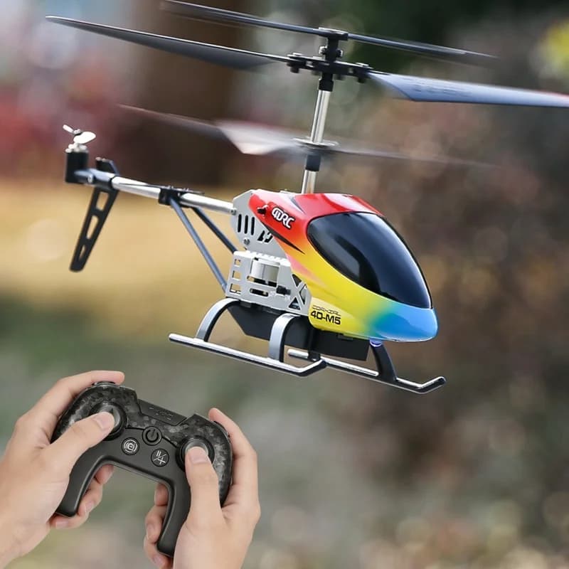 M5 Remote Control Helicopter Altitude Hold 3.5 Channel RC Helicopters with Gyro and LED Light Durable Airplane Drone Toy Gift