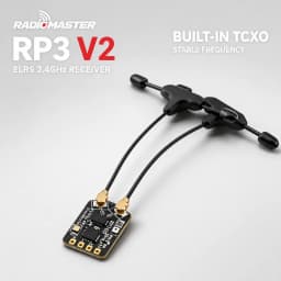RadioMaster RP3 V2 ExpressLRS Receiver 2.4GHz Dual Antenna Diversity 100mW Telemetry TCXO Long Range CRSF RX for FPV Quadcopters