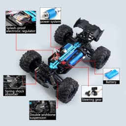 1/16 RC remote-controlled Car, 50 km/h, 2.4G, 4-wheel drive, off-road, high-speed, hobby toy, off-road remote-controlled trucks for children