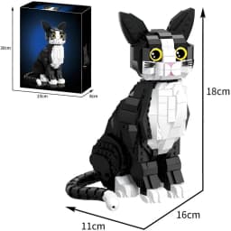 Model Assembly Kit Cat Figurine Cat-shaped Set Specially Designed for Animal Lovers As An Immersive Assembly Kit Suitable for Use As A Decorative Item on The Living Room Table