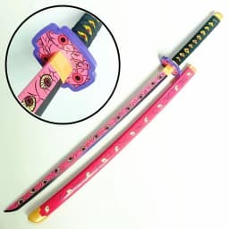 104cm Demon Slayer Kokushibo Katana Anime Kimetsu No Yaiba Cosplay Prop Ninja Real Size Japanese Katana Samurai Sword Wood Toy