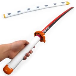 40inch Demon Slayer Katana Anime Kimetsu No Yaiba Cosplay Prop Wood Sword Real Size Japanese Katana Original Samurai Sabre Gift