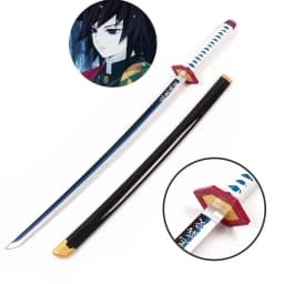 40inch Demon Slayer Katana Anime Kimetsu No Yaiba Cosplay Prop Wood Sword Real Size Japanese Katana Original Samurai Sabre Gift