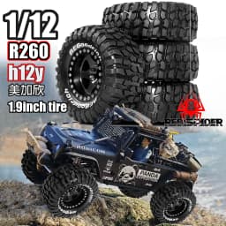 1.9'' Rock Crawler Tires and Wheel OD 95mm/3.74'' (4PCS) For 1/12 RC Crawler MJX H12Y+ H12P Upgrade Replacement Tires