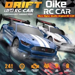 Oike 4WD Remote Control Drift Car 1:24 Mini Remote Control Racing Car Model 2.4G Radio High Speed RC Car Boy Toy Gift