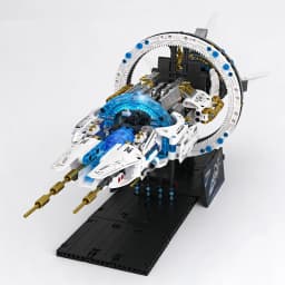 Interstellar Battleship Space Explorer Spaceship Wooden Alien Assembly Building Blocks Toy Adult 3D Model Birthday Gift