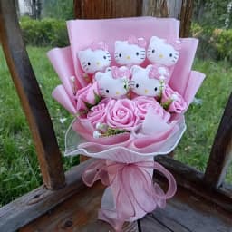 Anime Pokemon Pikachu Bouquet Dolls Toys Sweet Dream Series Mimikyu Fuecoco Pamo Mew Valentine Christmas Birthday Gift