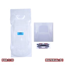 ZooRacing Wolverine ZR‑0011 1/10 Touring Car Body, 190mm Clear Polycarbonate Unpainted RC On‑Road Car Shell Replacement Parts