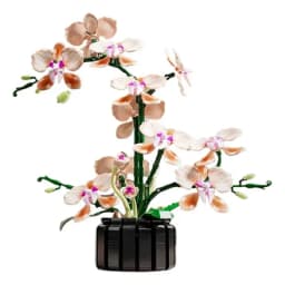 Potted Orchid Flower Building Block Set Artificial Plant Brick Model Elegant Desktop Decoration For Office Living Room Bedroom Wedding Party Romantic Valentine Anniversary Gift For Women Lovers