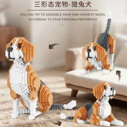 Dog Cat Micro Building Blocks Balody Animal Pets Beagle Ragdoll Tabby Cat Model Assembly Puzzle Mini Brick Figure Toy for Gift