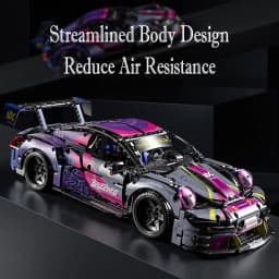 1700pcs RSR Racing Car Building Blocks Set, Technical Model Sports Car Toy DIY Collector's Gift for Adults/Teens/Kids/Boys/Girls