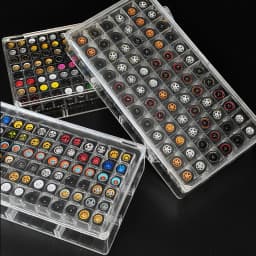 1/64Diecast Model Car Random Wheels and Hub Storage box with Rubber Tire Hobby Modified Parts Wholesale Wheels &Presentation Box