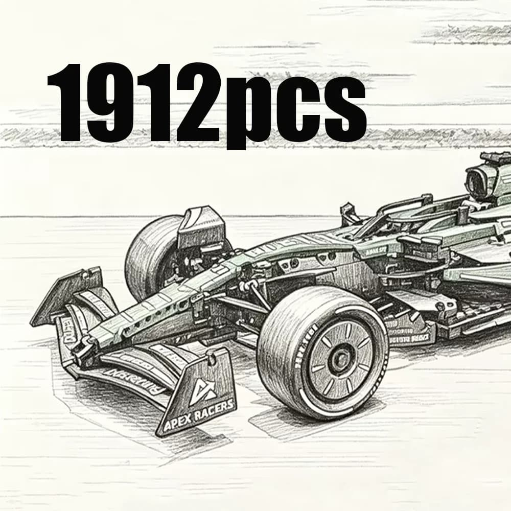 MK6022 1912PCS 1:8 New Technic Martin Aramco AMR25 Building Blocks MOC Sports Car DIY Assembly Model Set Toy Gifts for Boy Decor