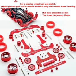 MA AR FMA Chassis Upgrade Aluminum Alloy Base Fiberglass Front & Rear Parts Mini 4WD Upgrade Kit Tuning Damping Stabilizer Set