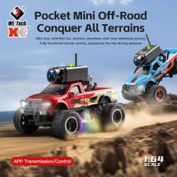 WLtoys 6407 6407-C 1/64 RC Camera Car 4x4 Off-road Big-wheel Climbing Crawler 2.4G Remote Control with Display Screen Vehicle