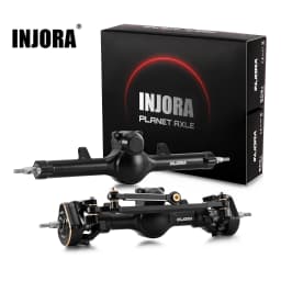 INJORA +4mm Planet Axles with Double Joint Shafts & Brass Steering Knuckles for 1/24 Axial SCX24