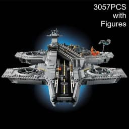 New Assembly Launch Battleship Building Blocks Realistic Space Vessel Model Toys For Fans Adult Birthday Gifts