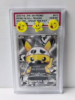 PTCG DIY 2016 P.M. JPN. SM PROMO PRTND TM. SHLL PIKCHU FULL ART-SPECIAL BOX P.G.P Base Set EDITION Game Proxy Card Gift