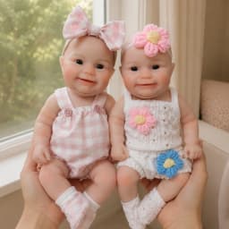 OtardDolls-1 PCS Cuddly Maddie 30 cm Open Mouth Solid Silicone Bebe Reborn Girl Dolls With Painted Skin Washable Newborn Dolls