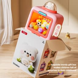 Children Desktop Game Machine Surprise Blind Ball Coin Play Game Mini Clip Doll Claw Arcade Machine Kids Birthday Christmas Gift