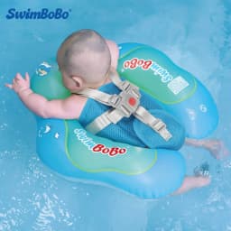 Swimbobo New Upgrade Baby Swimming Pool Float With Inflatable Infant Floating Ring Kids Swim Circle Bathing Summer Toys