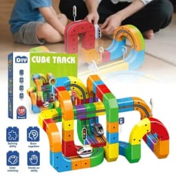 123Pcs Magic Stereo 3D Track Car Toy Flexible Rail Assembling Playset Educational Interactive Toy for Children Indoor Play Birthday Gift