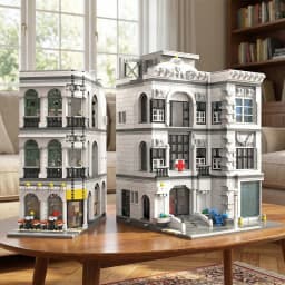 Hospital City View Building Blocks Sets Architecture Modular Assembly Model Bricks Kit Home Ornament Creative Toy Adult Gifts 4958PCS