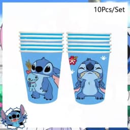 Disney Lilo and Stitch Birthday Party Decoration Disposable Tableware Candy Bag Tablecloth Paper Cup Plate Napkin Supplies Kit