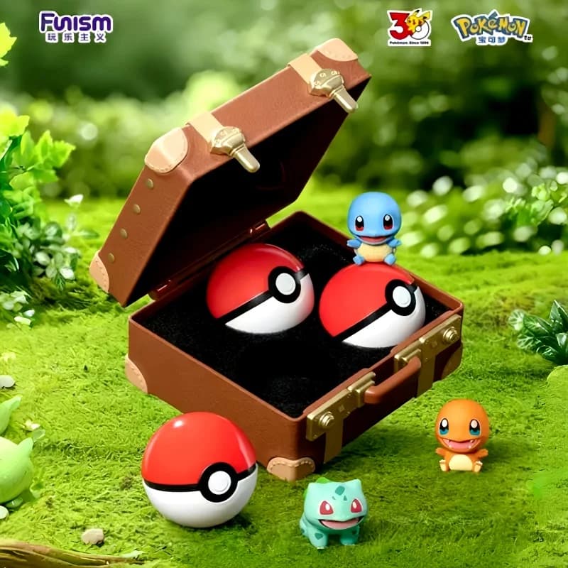 New Original Funism Pokémon First Partner Blind Box 30th Anniversary Series Blind Box Anime Character Model Collection Gift Toy
