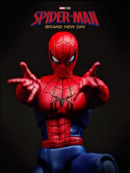 In Stock Blokees Spider Man Assembly Model Kit Brand New Day Spiderman Action Figure Peter Parker ABS Champion Class Kid Toy