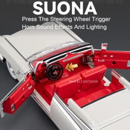 1:24 Eldorado EVO Miniature Toy Sports Car Models Alloy Diecast Sound Light Doors Opened Pull Back Sports Cars for Boys Gifts