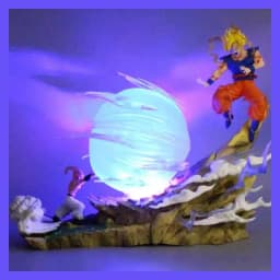 21cm Dragon Ball Z Buu vs Goku Model Super Saiyan Genki Bomb Action Figure Model Pvc Statue Doll Collection Model Toys Gift