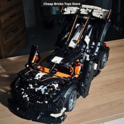 S S 2026 Home Decor Cheapest 4104pcs Technical Vehicles Building Blocks V8 Racing Car Supercar Hypercar Model Toys Adults Gift