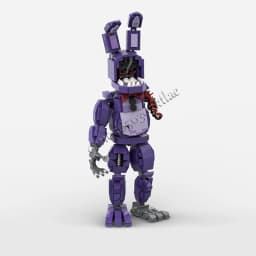 464 PCS Withered Bonnie Five Nights MOC Creative street view Model Custom Puzzles DIY Education Assembly Model Birthday Toy Gift