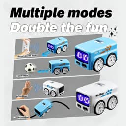 RC Mini Bus, RC-Controlled with 4 Play Modes, Funny Auto Expressions & Ideal Gift for Chiledren