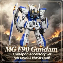 F90 MG 1/100 Assembly Model Kit Action Figures Puzzle With Water Stickers Boys' Puzzle Toy Desktop Ornament Collectible Gift