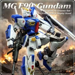 F90 MG 1/100 Assembly Model Kit Action Figures Puzzle With Water Stickers Boys' Puzzle Toy Desktop Ornament Collectible Gift